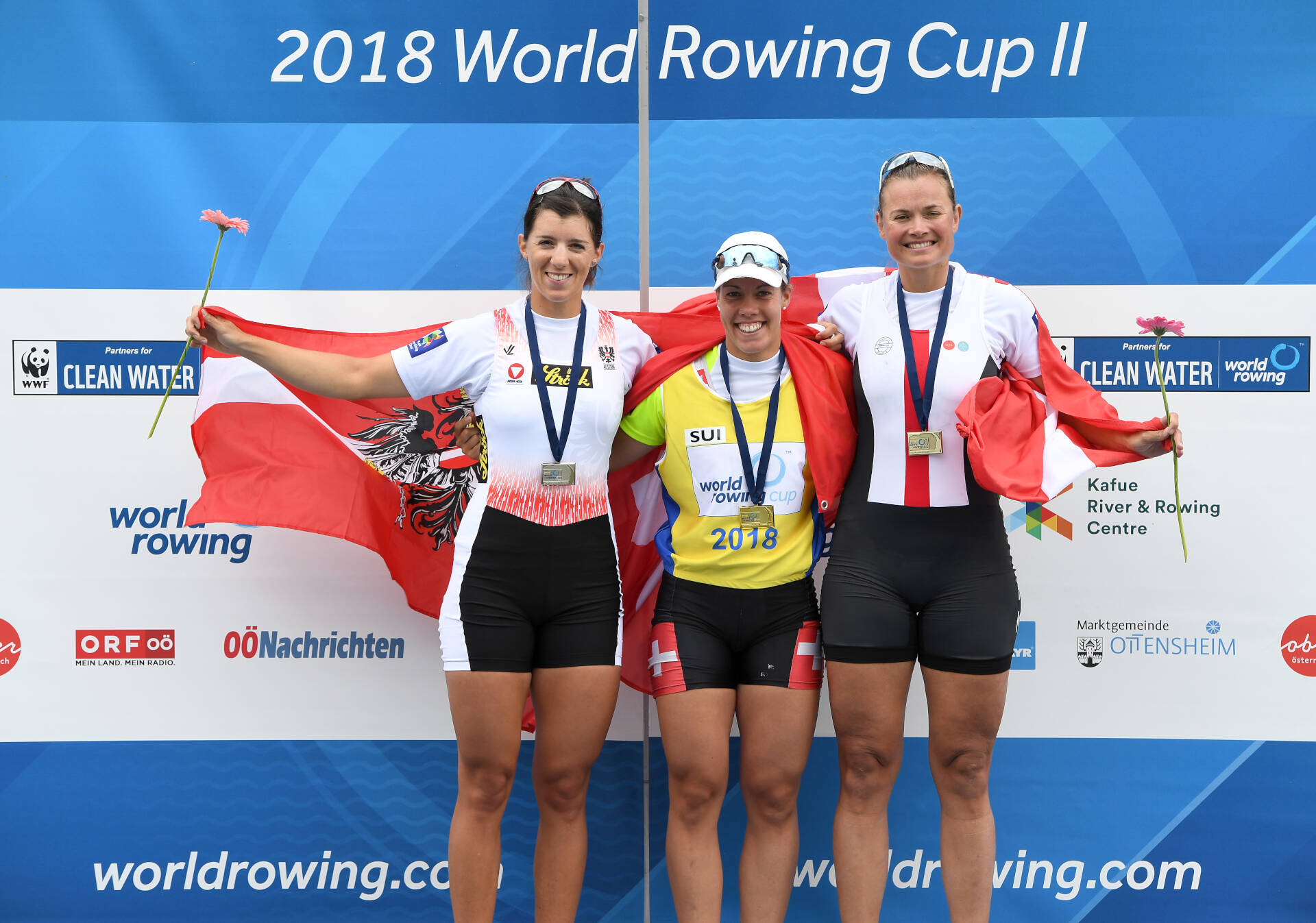 World Rowing Cup II Linz W1x Gold SUI Silver AUT Bronze DEN